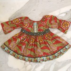 Matilda Jane puffy sleeve red top